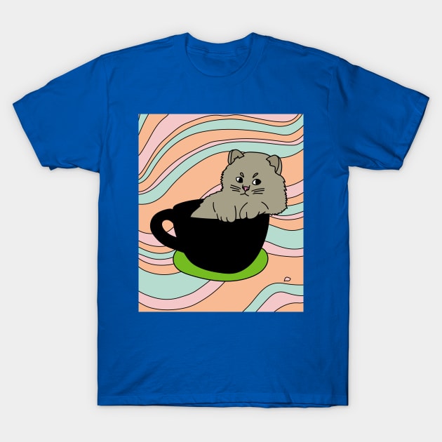 Coffee Cup Bathing Drinking Crazy T-Shirt by flofin